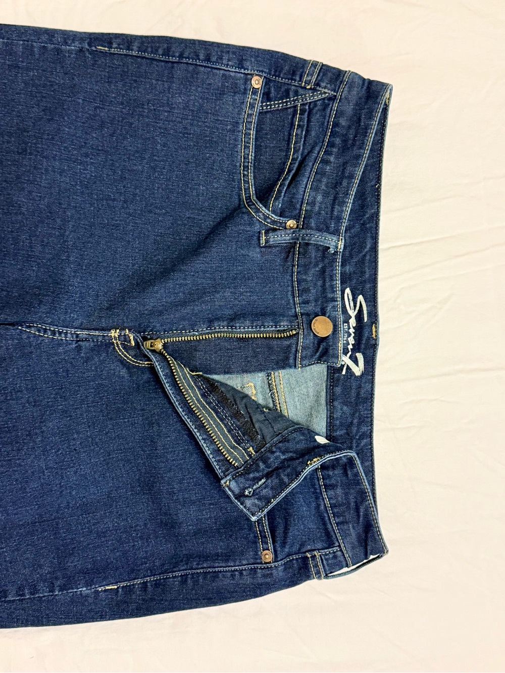 Seven7 Women's Indigo Stretch Skinny Jeans - Dark Wash - Picture 4 of 9